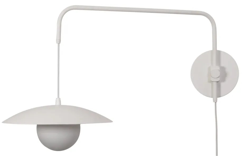 Arandela Zen 40X69,9X40Cm 1Xg9 Braço Haste E Cúpula Alumínio E Globo Ø... (AO-F - Azul Ocenao Fosco)