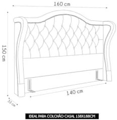 Cabeceira Cama Box Casal 140cm Antibes Z37 Boucle Cru - Mpozenato