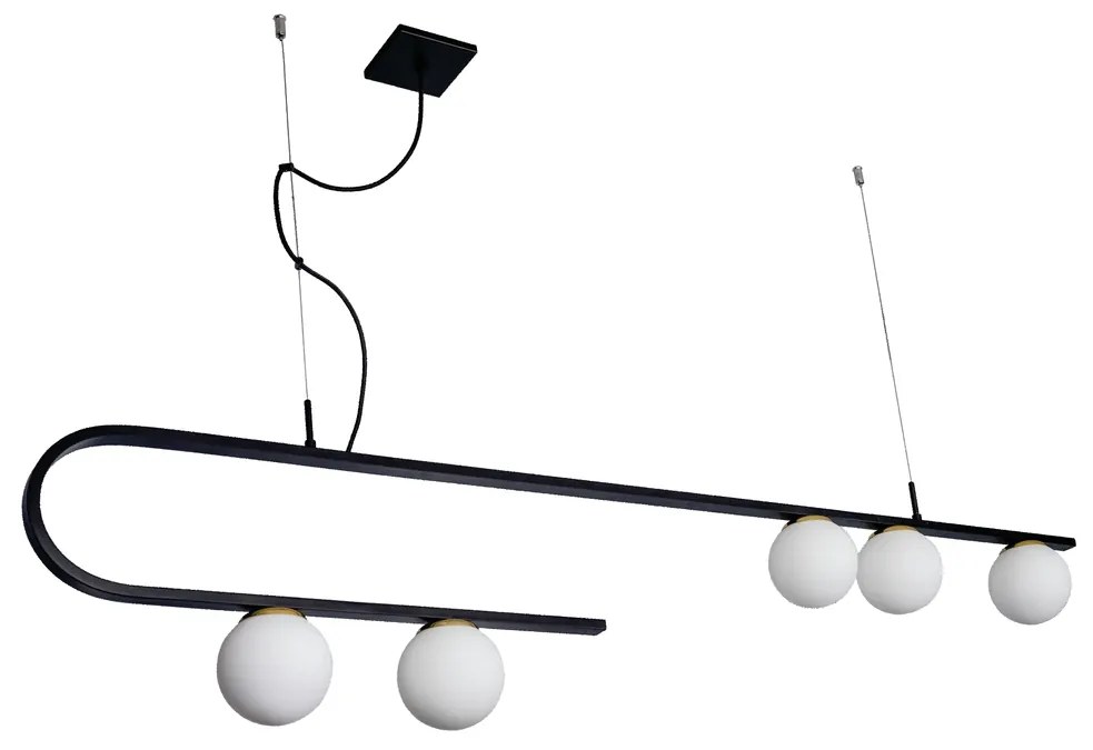 Pendente Dama 150X30Cm 3Xg9 / Cabo Aço Chumbador + Cabo Rayon / Globo... (MT-M Mate Metálico, CLEAR)