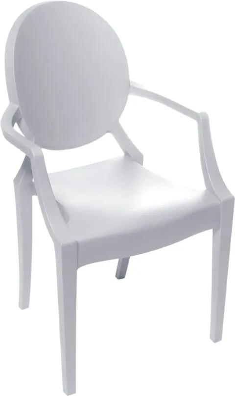 Cadeira Louis Ghost Kids Beta Com Braço Branco