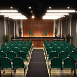 Kit 2 Cadeiras Hoteleiras Auditório Empilhável Linho Z33 Verde - Mpoze