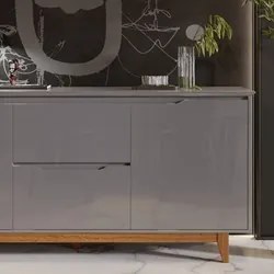 Buffet Aparador para Sala de Jantar 163cm Flow Cinza - EJ Móveis