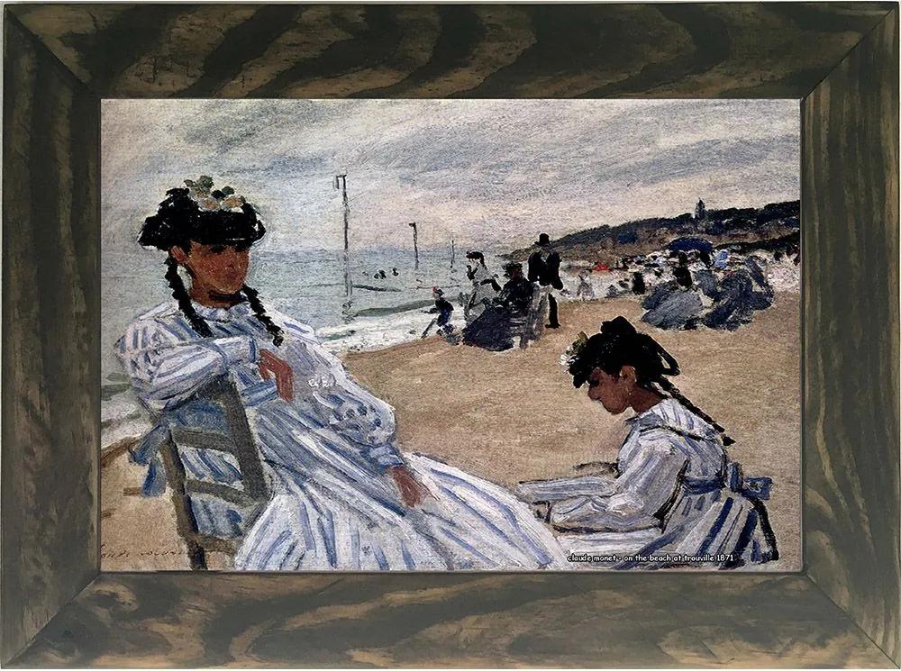 Quadro Decorativo A4 On the Beach at Trouville 1871 - Claude Monet Cosi Dimora