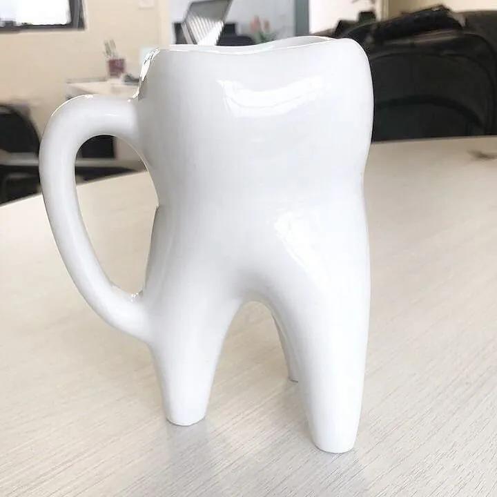 Caneca Formato 3D Dente Molar