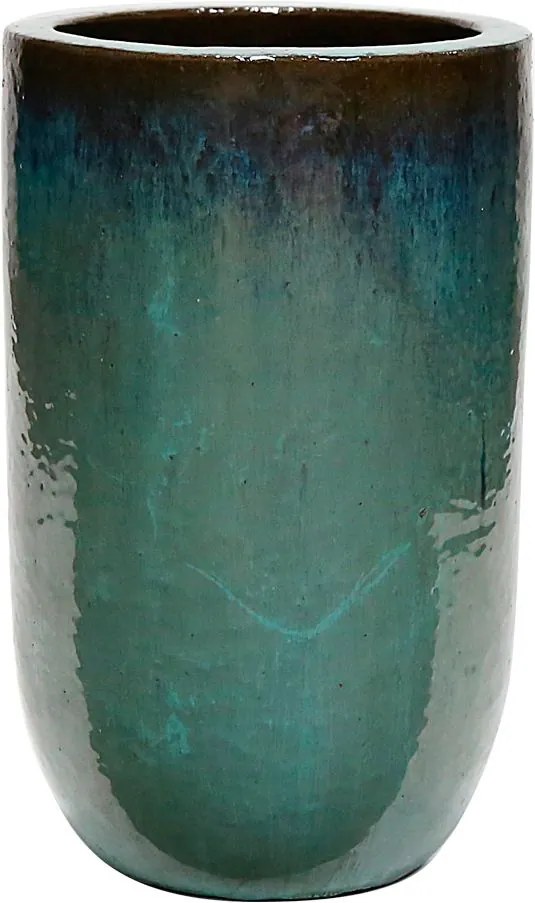 Vaso Vietnamita Cerâmica Importado U Planter PP Aqua D26cm x A41cm