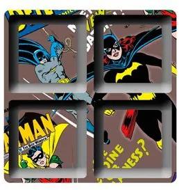 Petisqueira Quadrada Batgirl Batman Dc Comics Marrom - 4 Divisorias
