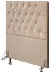 Cabeceira Cama Box Solteiro 90cm Diamante Suede Bege Z51 - Mpozenato