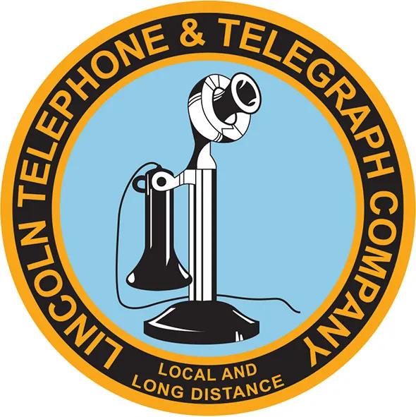 Placa Telephone &amp; Telegraph Redonda