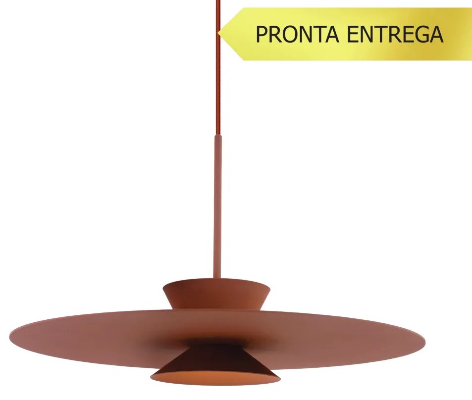 Pendente Tule Ø50X25Cm 1Xmr16 - Usina 25120/50 (BT - Branco Texturizado, Igual a Cor 1)