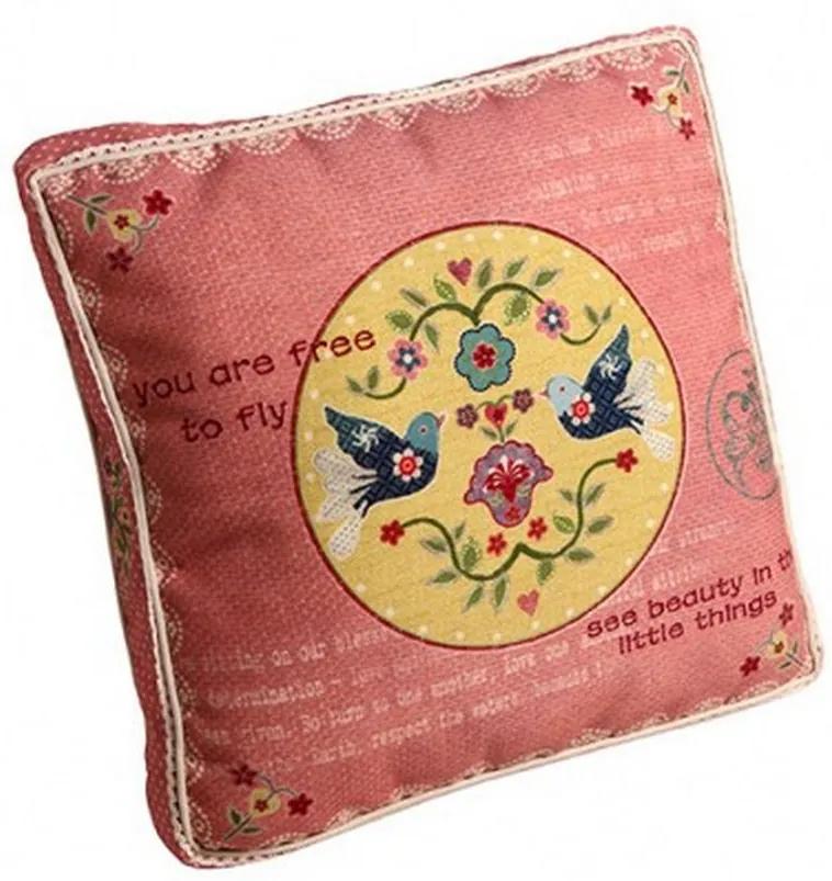 Almofada Decorativa de Tecido com Enchimento Birds