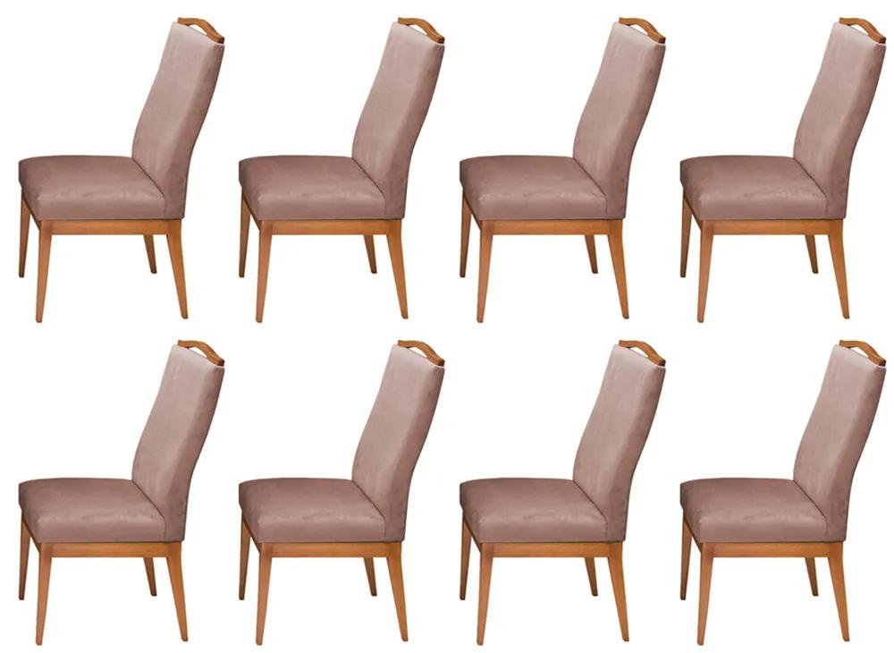 Conjunto 8 Cadeiras Decorativa Lara Veludo Crepe