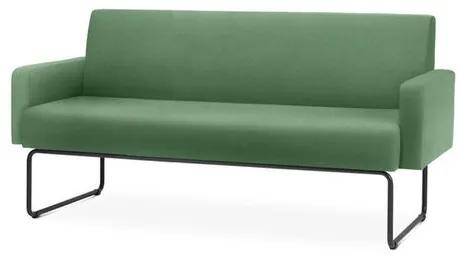 Sofa Pix com Bracos Assento Crepe Verde Escuro Base Aco Preto - 55100 Sun House