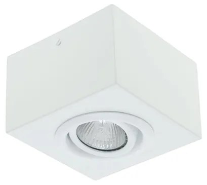 Plafon Sobrepor Aluminio Gu10 7W 11X11cm - BRANCO