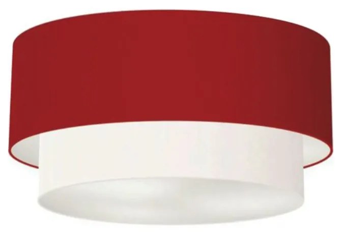 Plafon Para Sala de Jantar Cilíndrico SJ-3062 Cúpula Cor Bordo Branco