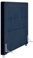 Cabeceira Cama Box Casal Queen 160cm Paolla P02 Veludo Azul Marinho -