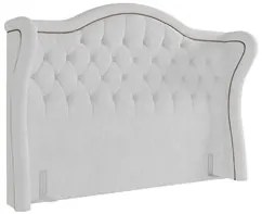 Cabeceira Cama Box Casal 140cm Antibes P02 Boucle Branco - Mpozenato