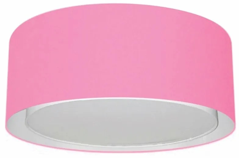 Plafon Para Quarto Cilíndrico SQ-3036 Cúpula Cor Rosa Bebê