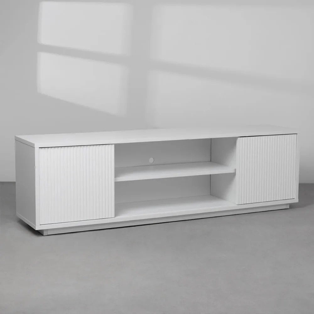 Rack Casé 2 Portas Frisos 2m - Branco