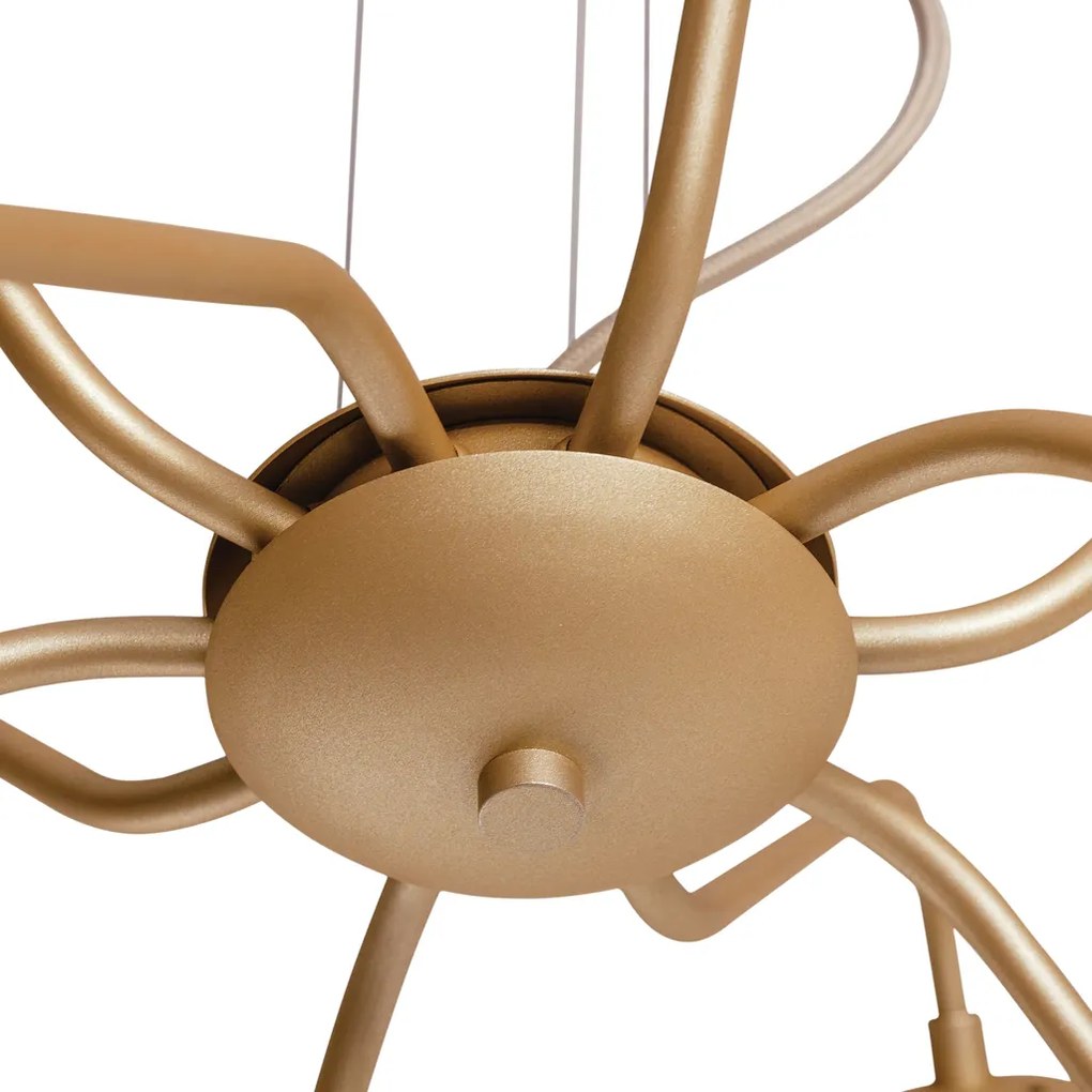 Pendente Carrossel Ø94X38Cm 10Xe27 G45 / Metal E Globo Ø14Cm | Usina 1... (PT - Preto Texturizado, CLEAR)