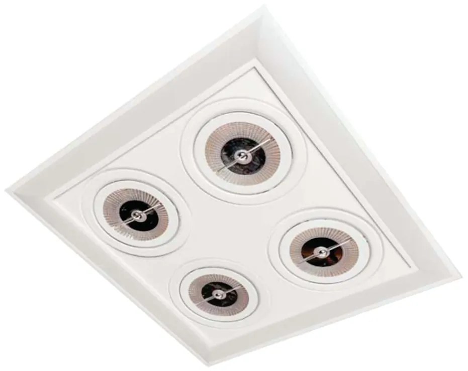 Embutido Premium Pro 30X30X05Cm 04Xmr16 Led 24,4W Bivolt | Usina 19251... (PT - Preto Texturizado, 3000k)