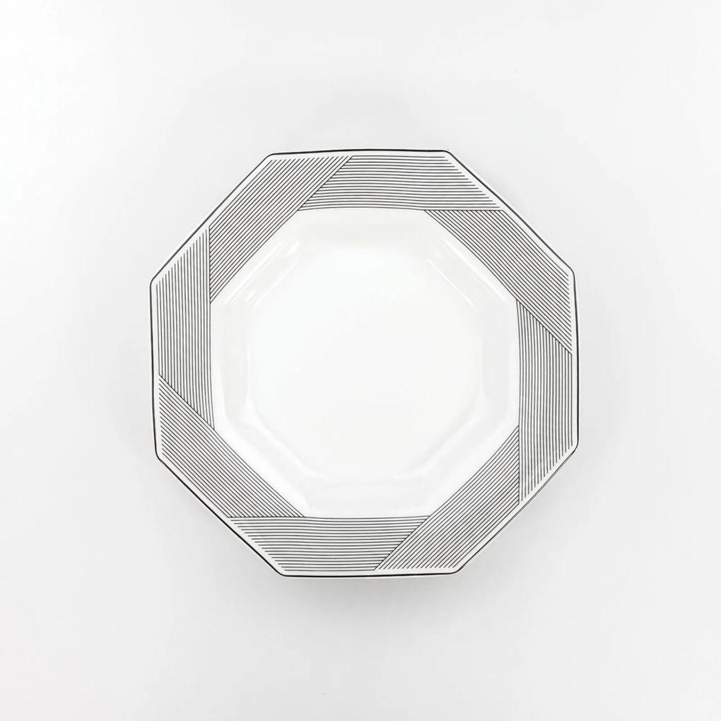 Prato Fundo 24 cm Porcelana Schmidt - Dec. Bauhaus