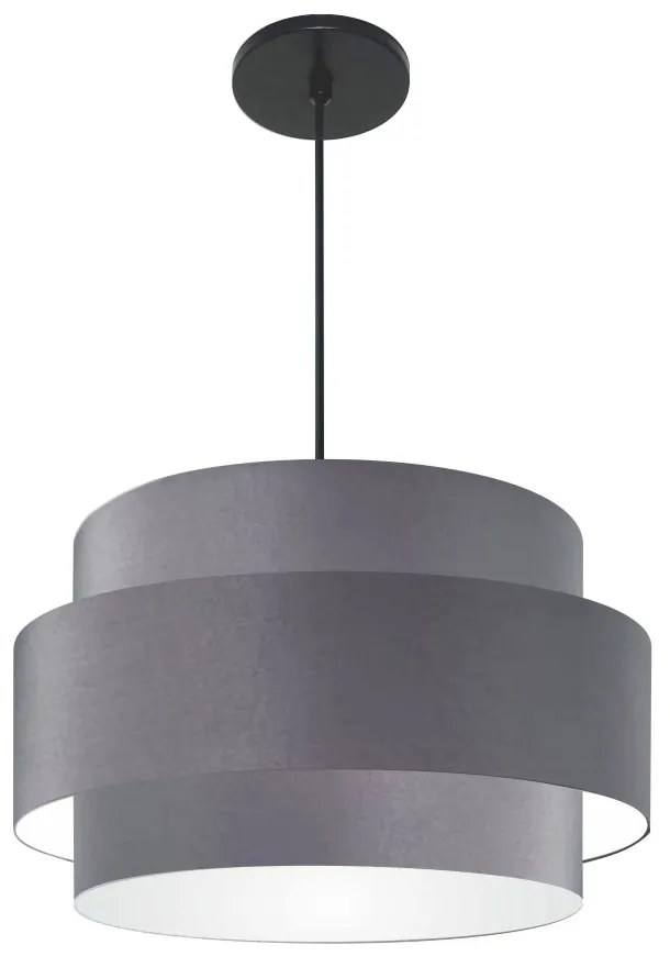 Lustre Para Sala de Jantar Vivare Md-4396 Cúpula em Tecido 60cm