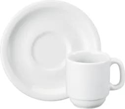 Xicara para Café c/ Pires Porcelana Schmidt - Mod. Cilindrica