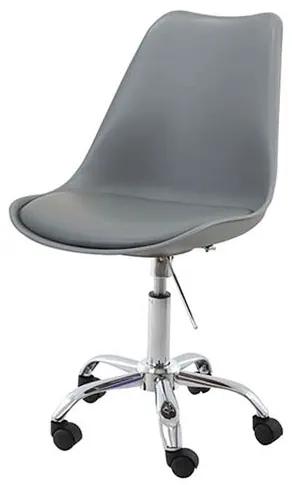 Cadeira Saarinen Assento em Polipropileno cor Cinza com Base Cromada - 45064 Sun House