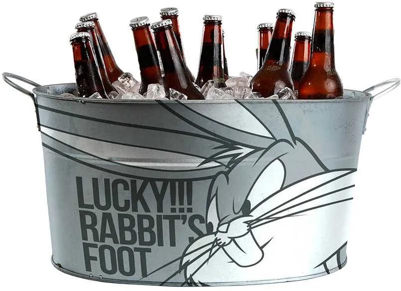 Balde para Gelo Looney Tunes Bug Bunny Lucky Rabbit em Metal - Urban