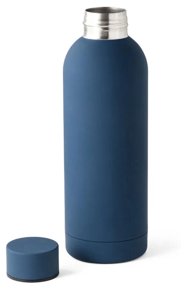 Squeeze Emborrachado Aço Inox 550ml - Azul