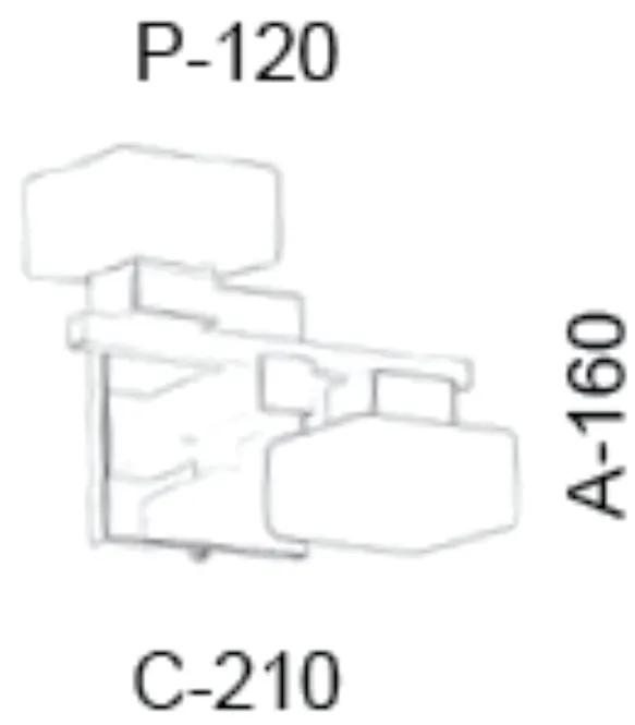 Arandela Cubo Flat Dupla Led Integrado 11W 2700K 21X12X16Cm Metal E Vi... (CAFÉ, 110V)