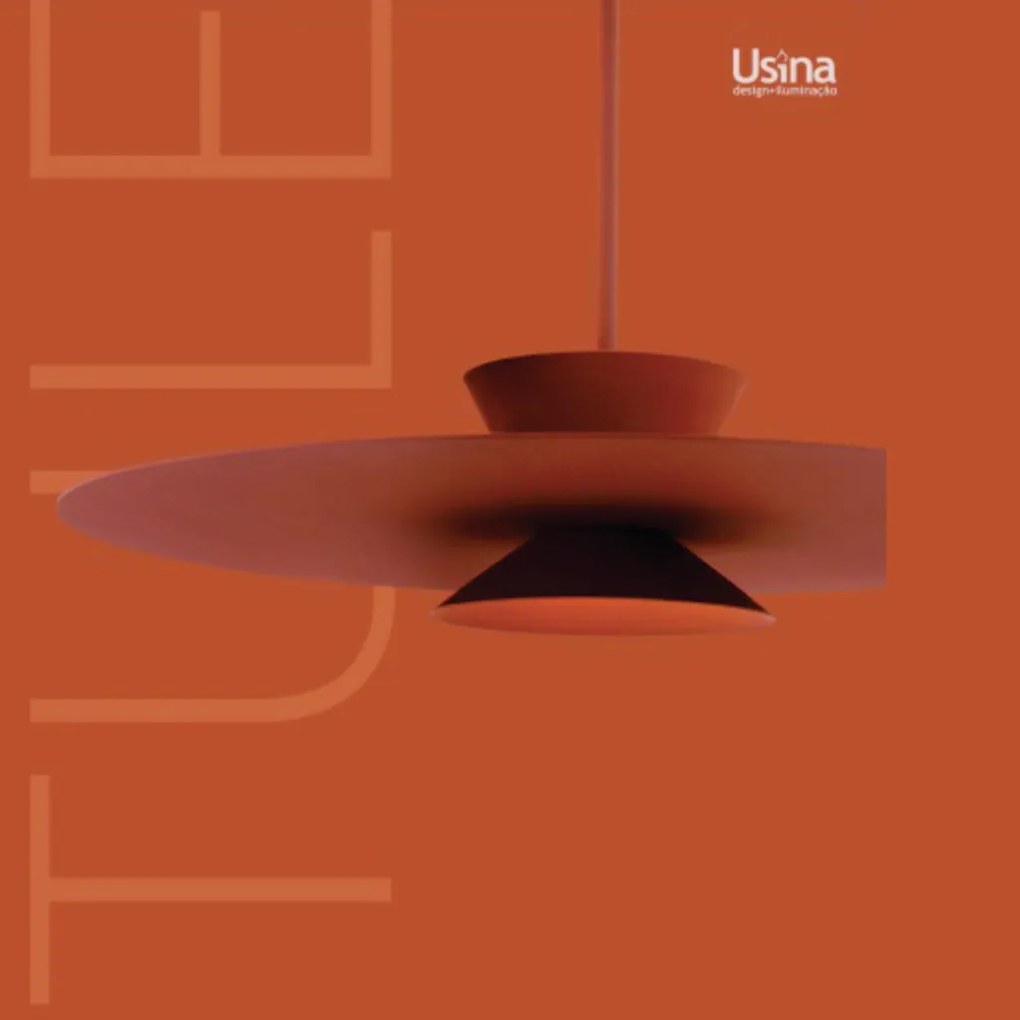 Pendente Tule Ø50X25Cm 1Xmr16 - Usina 25120/50 (PT - Preto Texturizado, BZ-M - Bronze Metálico)