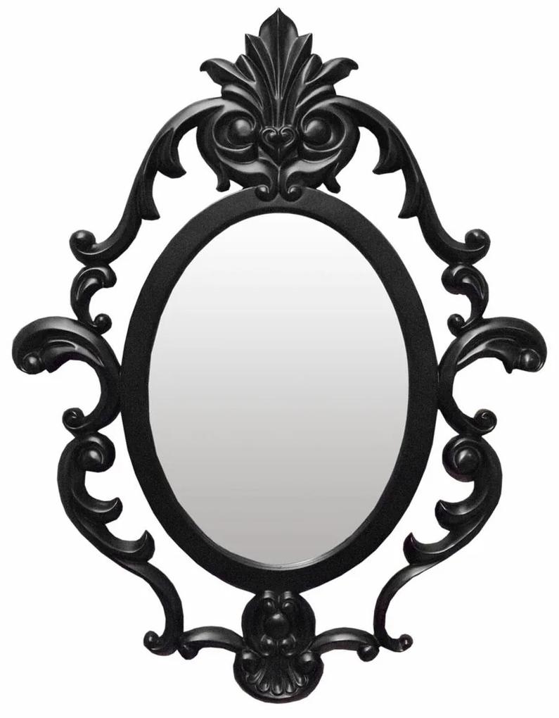 Espelho Oval Lavanda Arabesco - Preto  Kleiner Schein