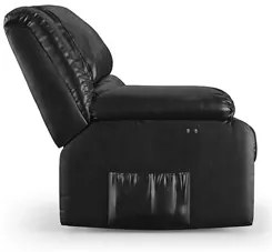 Poltrona do Papai Reclinável Pietra Power Touch Massagem FH9 PU Preto