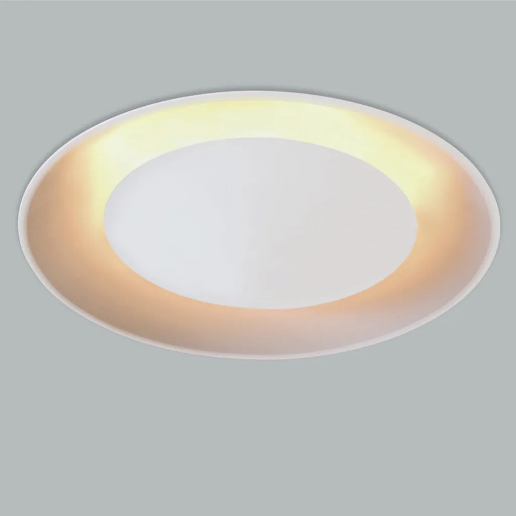 Luminária De Embutir Eclipse Curvo 6Xg9 Ø60X11Cm Metal | Usina 233/6 (FN-F - Fendi Fosco + BR-F - Branco Fosco)