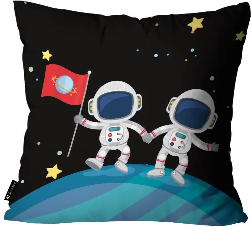 Capa para Almofada Infantil Astronauta Preta45x45cm