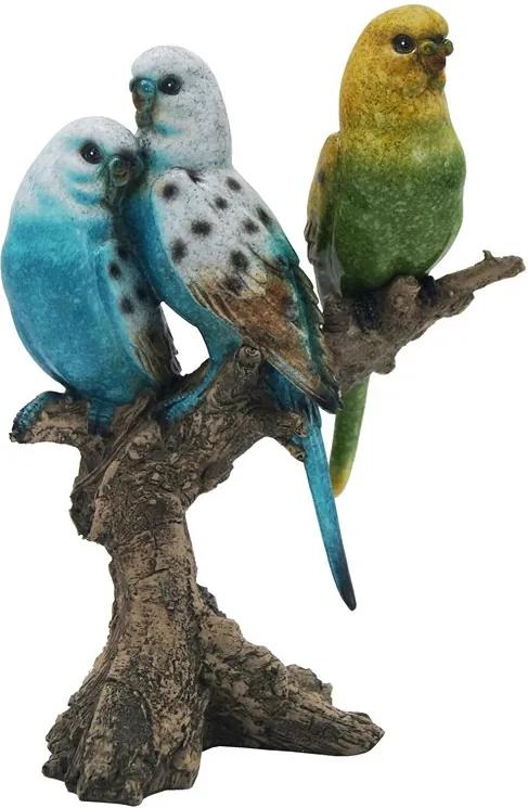 Escultura De Pássaro Em Resina Cacau