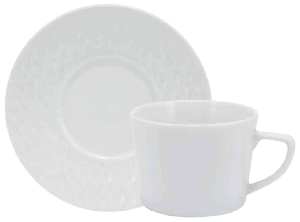 Xicara Chá Com Pires 200Ml Porcelana Schmidt - Mod. Artico 243