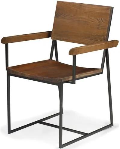 Cadeira York com Braço Rustic Brown Base Grafite 83 cm - 41602 Sun House