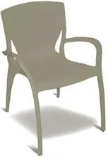 Cadeira Clarice com braços concreto Tramontina