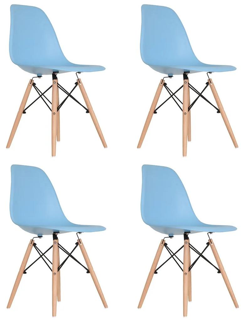 Conjunto 4 Cadeiras Eames Azul Dsw - Empório Tiffany
