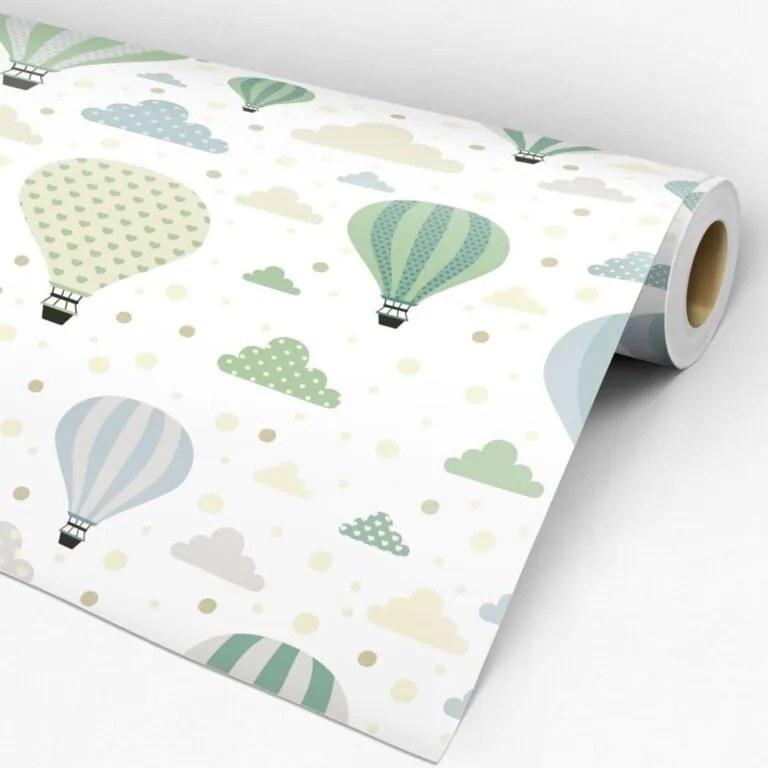 Papel de parede adesivo infantil balões