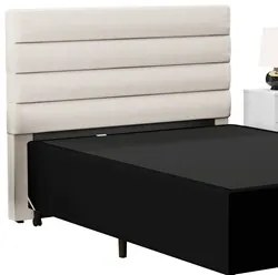 Cabeceira com Base para Cama Box Casal 138x188cm Hit ID5 Corano Preto/