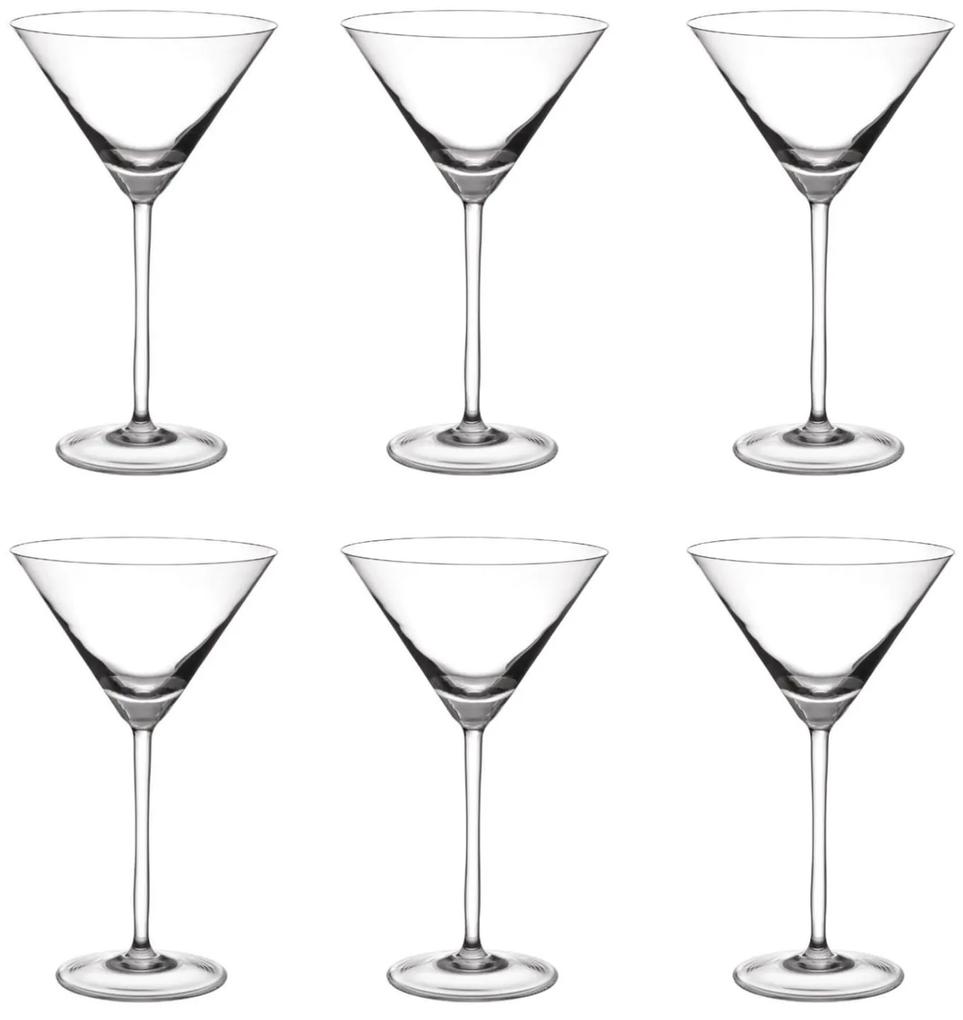 Jogo 6 Taças em Cristal p/ Dry Martini Incolor