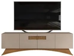 Rack Bancada para TV até 70 Polegadas 4 Portas Boreal Amarula/Carvalho