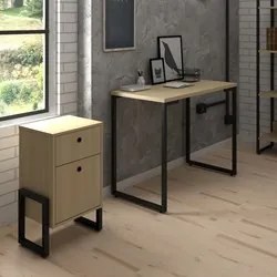 Conjunto Escritório Mesa Escrivaninha 90cm e Gaveteiro 2 Gavetas New P