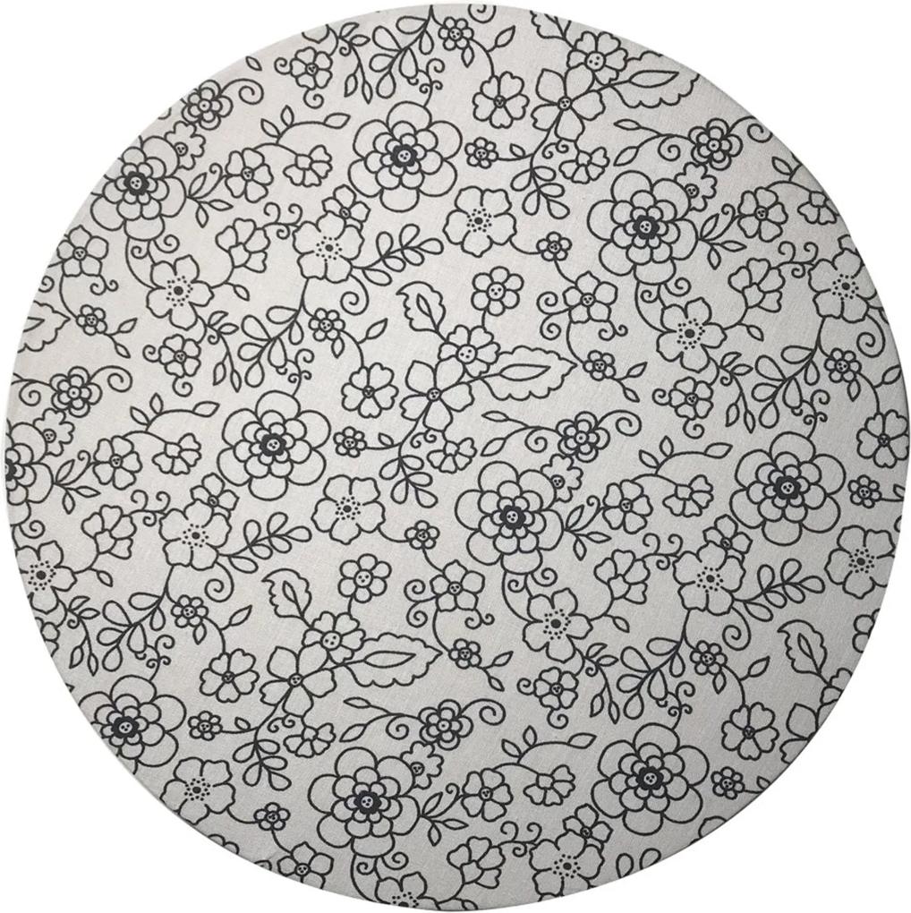 Sousplat Para Prato Suporte De Mesa Decorativo Branco Floral 30 cm