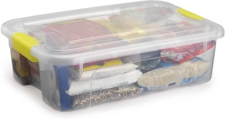 Caixa Organizadora Plástico Com Trava MiniBox Capacidade 27L