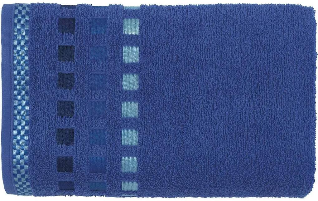 Toalha Karsten Calera  - Tamanho: Banho 67 x 135 cm - Cor: Natural/Azul - Karsten