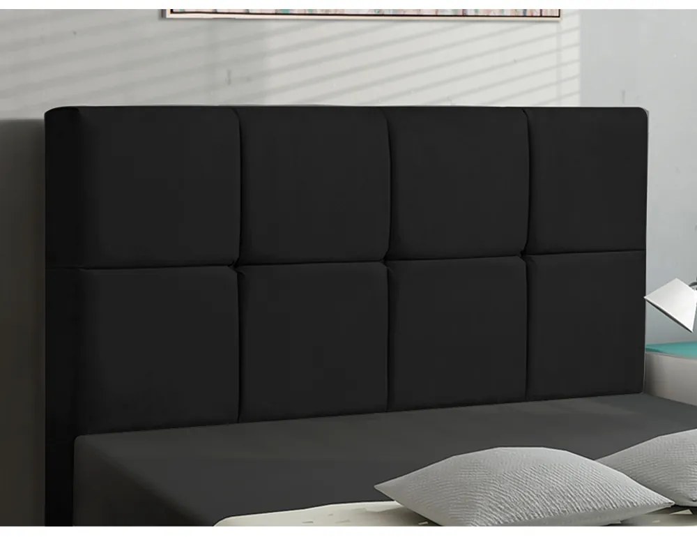 Cabeceira Roma para Cama Box Queen 160 cm Suede Preto - D'Rossi